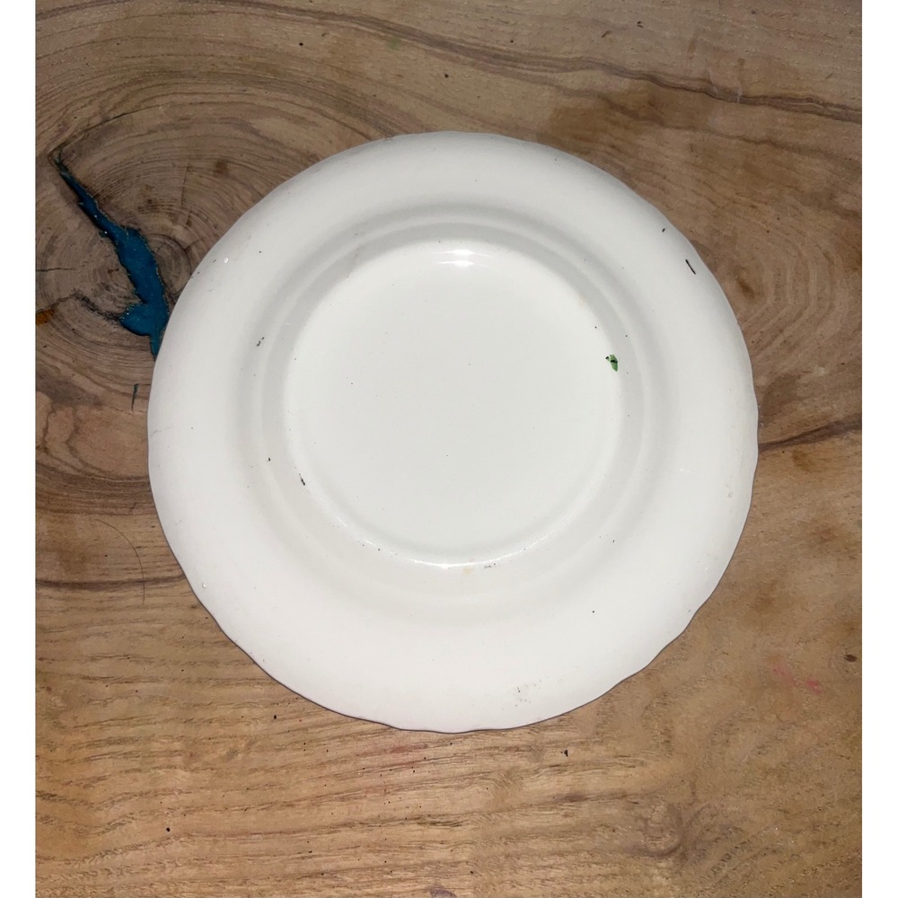 Vintage Montana Treasure State Souvenir Plate Scalloped Gold Rim Decorative 7in - Picture 2 of 2